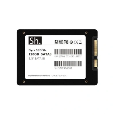 Imagen de SH. SSD 120GB SATA3 de 2,5 Pulgadas SATA III Unidad Interna Estado sólido, para escritorios/computadoras portátiles/de Sobremesa (PC)