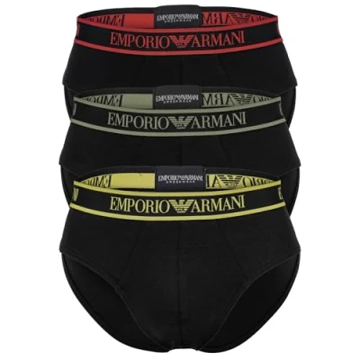 Imagen de Emporio Armani Brief 3 PACK Braguitas, Hombre, Talla: Small, Schwarz