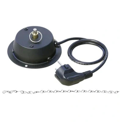 Imagen de Showtec Bola de espejo con motor hasta 30 cm diámetro, incluye cadena, 3 revoluciones por minuto.