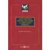 Imagen de Disposiciones generales sobre la ejecución forzosa (SIN COLECCION)