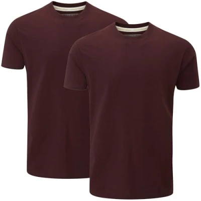 Imagen de Charles Wilson Paquete 2 Camisetas Cuello Redondo (XL, Dark Port (0824))