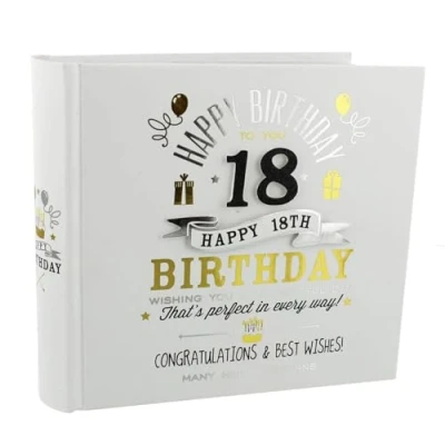 Imagen de Álbum de Fotos 18º cumpleaños 10,16 x 15,24 cm, diseño Negro y Dorado FL29918