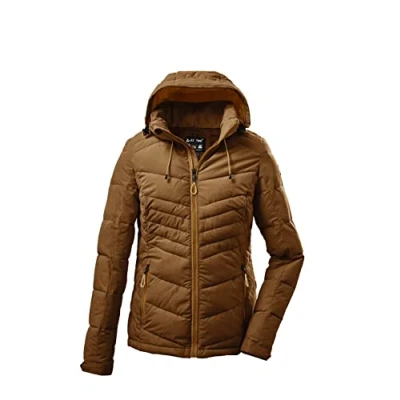 Imagen de Killtec Women&#039;s Chaqueta acolchada con capucha cremallera KOW 149 WMN QLTD JCKT, dark curry, 42, 37420 000