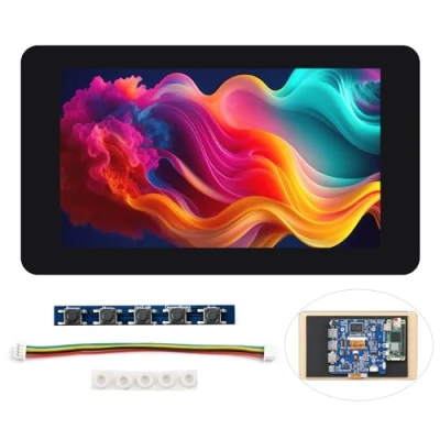 Imagen de Waveshare 7inch Touchscreen Kit for Raspberry Pi Zero Series Motherboard, 1024 x 600 Pixels, 5 Point Capacitive Touch, 170 Viewing Angle IPS Diaplay Panel, Easy to Build All in One Mini Computer