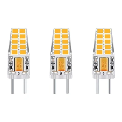 Imagen de Klarlight G6.35 LED Bombilla 3W 12V con 300 Lúmenes, Reemplazo de 25 30W Hálogena (Luz Cálida 3000K, 3 Unidades)