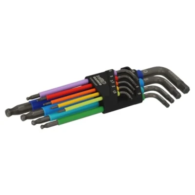 Imagen de Bahco C1997LM/9P Juego de llaves Allen hexagonales color métrico con extremo bola larga, 9 piezas, 1,5 10 mm