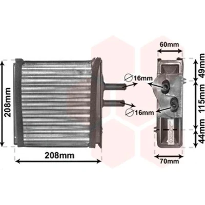 Imagen de VAN WEZEL 17006150 Radiador de Calefaccion
