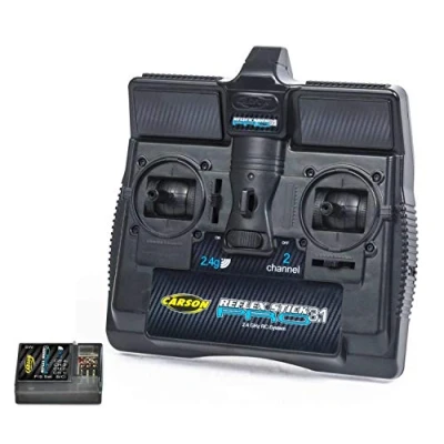 Imagen de Carson 500500084 FS Reflex Stick Pro 3.1 2.4G 2 Canales Accesorios para vehículos, Compatible Kits, modelismo, Incluye Receptor, RC, Mando a Distancia de 4 GHz, Negro, Color, Large