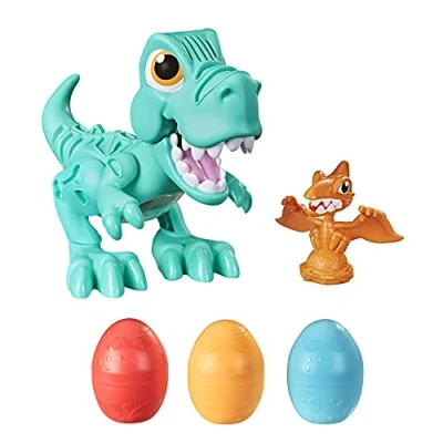 Imagen de Play Doh Juguete Rex el Dino glotón niños a Partir de 3 años con Sonidos Dinosaurio y Huevos