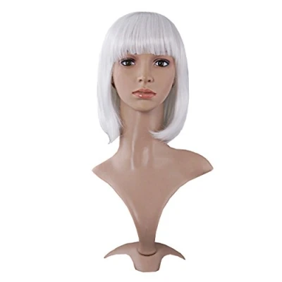 Imagen de MapofBeauty 30cm/ 12 pulgada corto lacio seorita Pelucas (blanco)