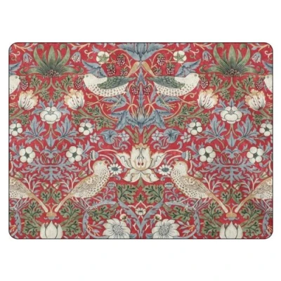 Imagen de Pimpernel Mantel Individual Strawberry Thief de Madera, Multicolor, Color Rojo, pequeño, 6 Unidades, la Marca