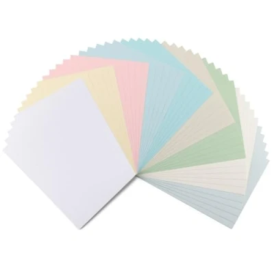Imagen de Florence Cartulina de lino pastel, 250 g, para hacer tarjetas, A4, paquete múltiple, tarjetas Pascua, suministros álbumes recortes, resistente a desgarros, crea elegantes