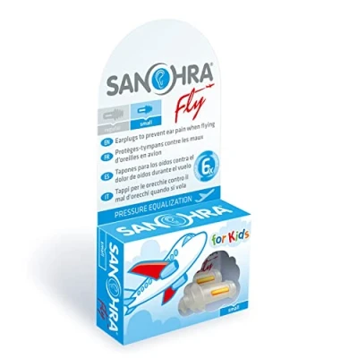 Imagen de SANOHRA fly para niños Tapones los oídos contra el dolor de oído al volar (GB/F/ES/IT) (pequeños)