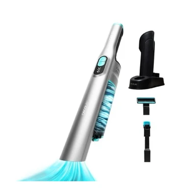 Imagen de Aspirador de mano Cecotec Conga Rockstar Micro Essential, 90 W, Ultraligero, 13 kPa, 40 min, 2 modos, Accesorio 2en1, Tapicería, Autocarga, Silver