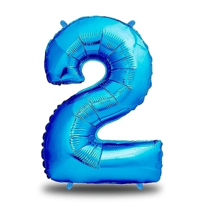 Imagen de envami® Globos de Cumpleãnos 2 Azul I 101 CM Globo Años Numero Decoracion Cumpleaños Niños Numeros Gigantes Para Fiestas Vuelan con Helio