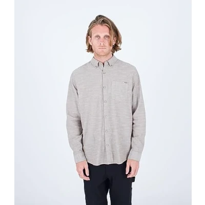 Imagen de Hurley O&amp;o Stretch LS Camisa, Verde Oliva, M para Hombre
