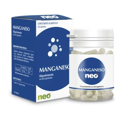 Imagen de NEO Manganeso 50 Cápsulas Oligoelemento Esencial Ayuda a Fortalecer Dientes y Huesos Mejora los Síntomas de la Alergia