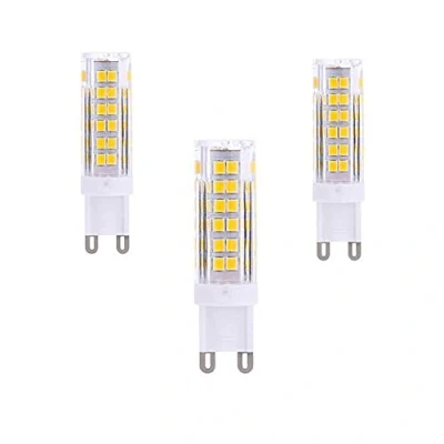 Imagen de OUKAIDE Juego de 3 bombillas LED G9 7W Luz Blanca Cálido 3000K, 700lm, ángulo haz 360, AC 220 240V, No Regulable, base cerámica