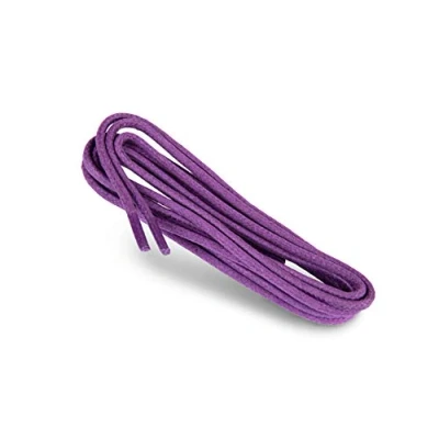Imagen de Kaps Cordones Redondos Encerados, de 100% algodón natural, Elegantes para Zapatos Vestir y Diario, Hecho en Europa (90 cm 5 a 6 pares ojales / 92 Púrpura)