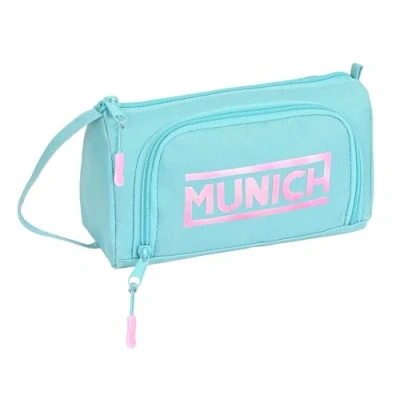 Imagen de Safta MUNICH SKY Portatodo con Bolsillo Desplegable Lleno, Estuche Infantil, Niño, Ideal para Niños en Edad Escolar, Cómodo y Versátil, Calidad Resistencia, 20x8.5x11 cm, Color