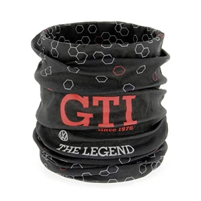 Imagen de BRISA VW Collection: Pañuelo Tubular Unisex Volkswagen Bandana Bufanda Capucha Protección multifunción GTI (Hexágono/Negro)