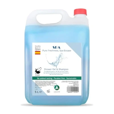 Imagen de Vitacab Garrafa de 5L Gel ducha y Champú 2 en 1 baño Recarga Amenities hotel Jabon liquido Geles shampoo Spa