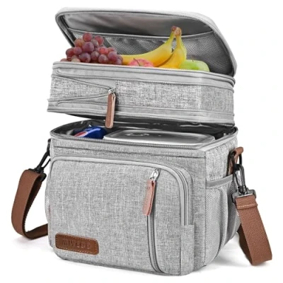 Imagen de MIYCOO Bolsa Térmica Mujeres Hombres, Isotermica Doble Capa, Nevera Portatil 15L