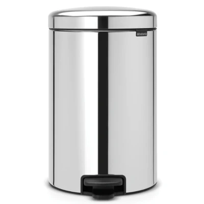 Imagen de Brabantia NewIcon Cubo de Basura Pedal 20 litros, Color Acero Brillante