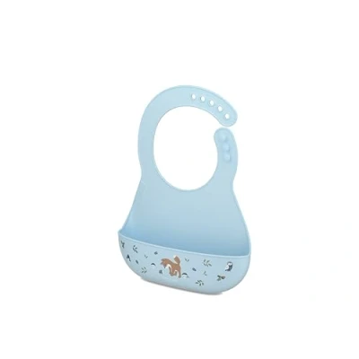 Imagen de Mepal Babero Mio Little Dutch Cierre ajustable para un ajuste cómodo Bolsillo profundo recoger comida Apto lavavajillas Sin BPA Forest Friends