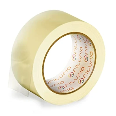 Imagen de OFITURIA Cinta Adhesiva de Embalar Transparente para Embalaje Cajas Cartón Envíos y Mudanzas. Precinto Empaquetados Seguros Resistentes (36 cms x 120 mts Transparente, 1 Rollo)