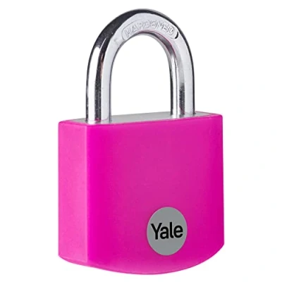 Imagen de Yale Candado de aluminio 38 mm rosa