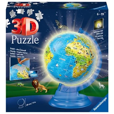 Imagen de Ravensburger Puzzle 3D 180pcs Globo Iluminado, Multicolor (4005556112890)