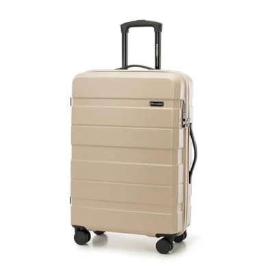 Imagen de WITTCHEN Comodo Line Maleta Mediana Bolsa de Viaje Equipaje Dura ABS Cerradura TSA Tamaño M Beis