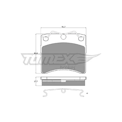 Imagen de TOMEX brakes TX 10 64 Juego de pastillas freno Eje delantero con accesorios VOLKSWAGEN: TRANSPORTER 4, 4 Bus