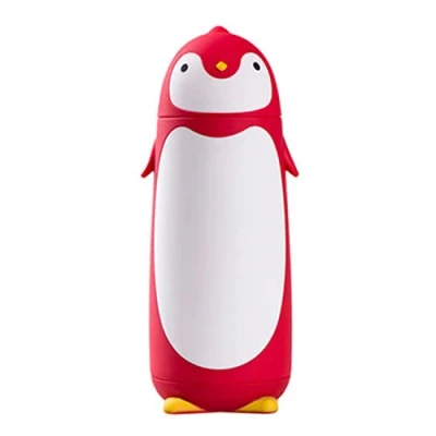 Imagen de Linda Botella de Agua Termo Acero Inoxidable con Forma Pingüino para Niños 280ml (Rojo)