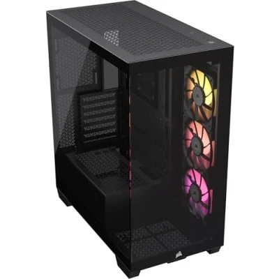 Imagen de CORSAIR iCUE Link 3500X RGB Media Torre ATX Caja de PC Cristal Templado Panorámico Compatible Placa Base Conexión Inversa 3X Ventiladores RX120 Incluidos Negro