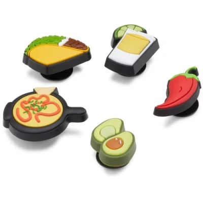 Imagen de Crocs 5 pack Food Jibbitz Shoe Charms, Encantos para zapatos, unisex adulto, Mexican Food, Talla única