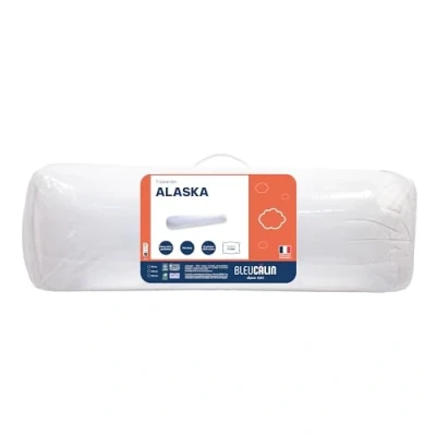 Imagen de Bleu Câlin Traversin Inflador Confort Alaska, sobre 100% Algodón, 180 cm, Blanco