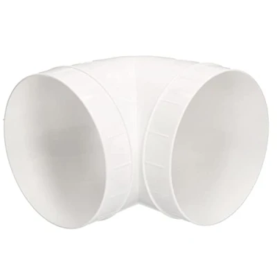 Imagen de KOTARBAU® Codo de tubería Conducto 90 grados, Ø 150 mm, Conector PVC para Sistema Ventilación, Tubo plástico, curva, redondo, Blanco