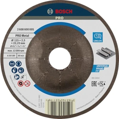 Imagen de Bosch 2 608 600 005 Disco de corte acodado Expert for Metal A 30 S BF, 115 mm, 2,5 mm (pack 1)