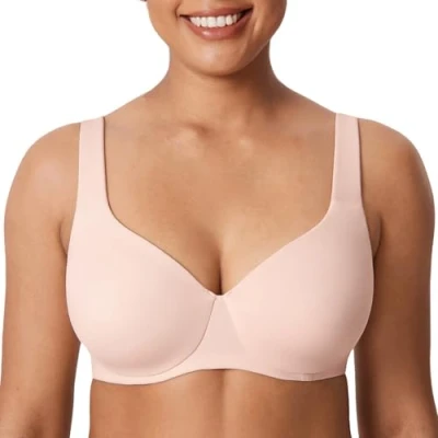 Imagen de AISILIN Sujetador Minimiseur Talla Grande con Aros Sin Relleno Completa Mujer Rosa Albaricoque 120D