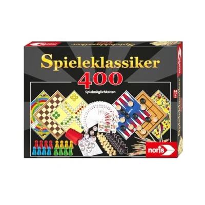 Imagen de Noris 606111688 Juego clásico con 400 Posibilidades de como Yatzy, Mikado, Molino, Dame, Backgammon o Solo sin emoción, para 1 a 6 Jugadores Partir años