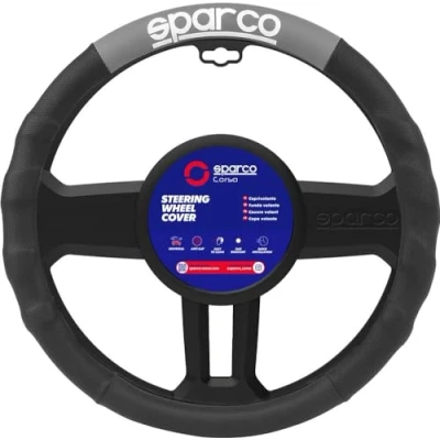 Imagen de SPARCO STEERING WHEEL COVER SPC1111GR Funda cubierta para el volante gris 38cm PU (poliuretano) elástico