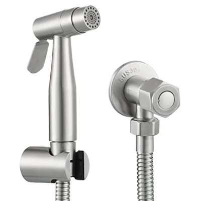 Imagen de CIENCIA 2 Modos Mano Grifos de Bidé Shattaf Pulverizador Acero Inoxidable Bidet Duchas Higienicas para WC,WS024AF6