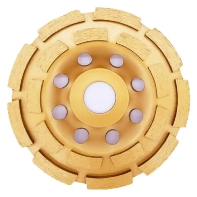 Imagen de APLUS Disco de pulido diamante, 115 mm x 22,23 mm, doble fila, para hormigón, piedra, mampostería