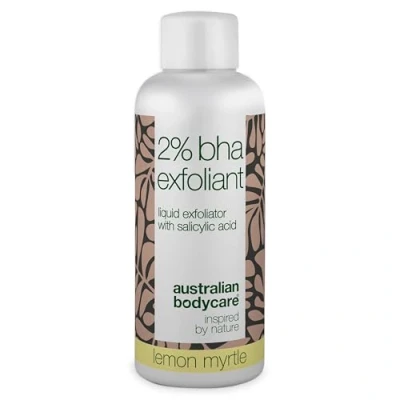 Imagen de Exfoliante BHA (55 ml) con 2% de ácido salicílico y aceite árbol té Exfolia células muertas, piel impura, poros dilatados, puntos negros espinillas Australian Bodycare