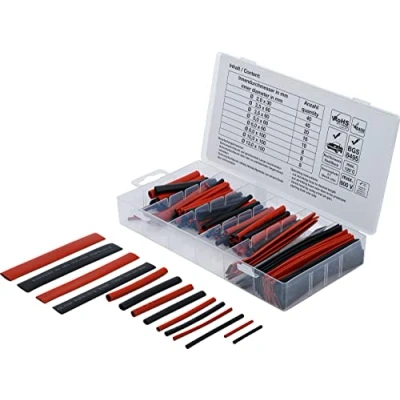 Imagen de BGS 9404 Surtido de fundas termorretráctiles rojo / negro 150 piezas