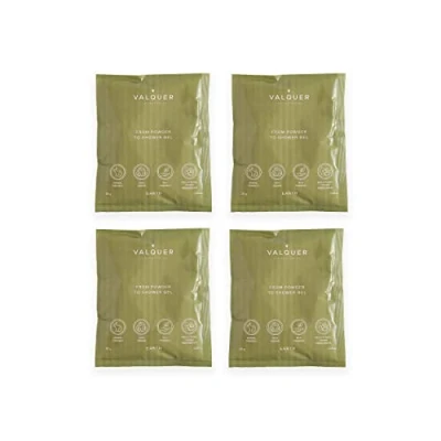 Imagen de Valquer Laboratorios Shake pack 4 Geles de baño sostenibles. gel corporal refill. Una botella = Infinidad geles. Zero Waste. 25 gramos 400 ml sobres Earth gr