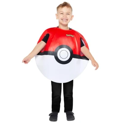 Imagen de amscan Disfraz de Poke Ball tabardo para niños 9918521 (de 3 a 7 años)