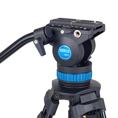 Imagen de SIRUI 190cm Trípode de Vídeo on Amortiguación Ajustable, Placa QR Modo Dual para dji RS Gimbals y Manfrotto, QR, Giro Flexible 360 e Inclin +90/ 75, Carga Máxima 22Lbs/10kg SH 25